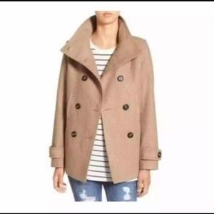 THREAD & SUPPLY Double Breasted Wool Blend Pea Coat XS